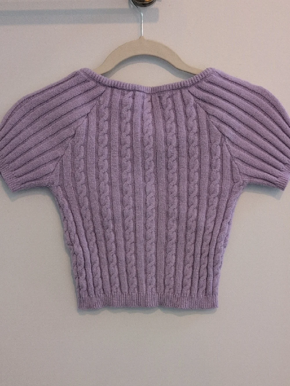 Forever 21 Lavender Cable-Knit Scoop Crop Top - Picture 5 of 5
